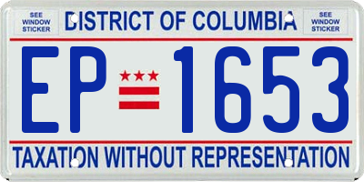 DC license plate EP1653