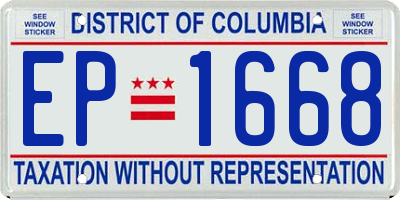 DC license plate EP1668