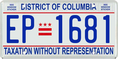 DC license plate EP1681