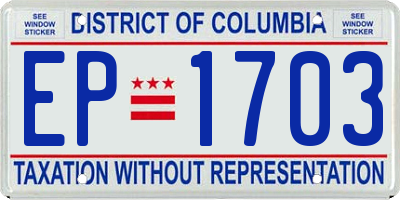 DC license plate EP1703