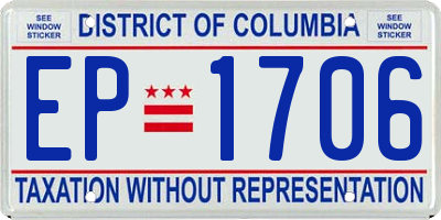 DC license plate EP1706