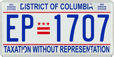 DC license plate EP1707
