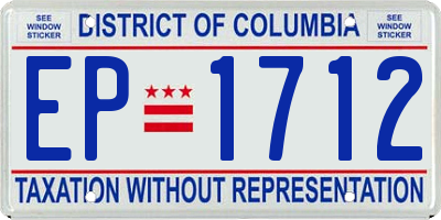 DC license plate EP1712