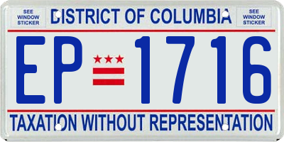 DC license plate EP1716