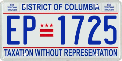 DC license plate EP1725