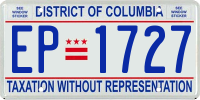 DC license plate EP1727