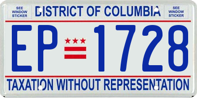 DC license plate EP1728
