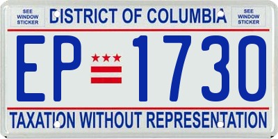 DC license plate EP1730