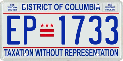 DC license plate EP1733