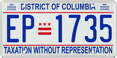 DC license plate EP1735