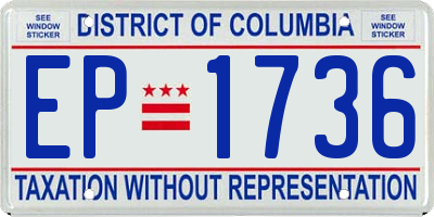 DC license plate EP1736