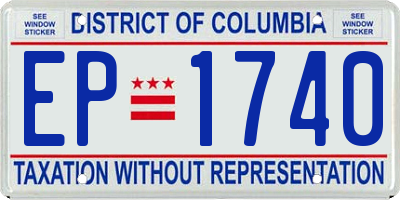 DC license plate EP1740