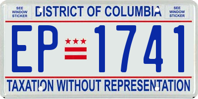 DC license plate EP1741