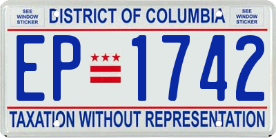 DC license plate EP1742