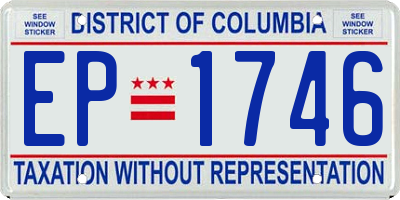 DC license plate EP1746