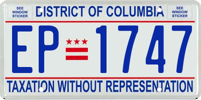 DC license plate EP1747