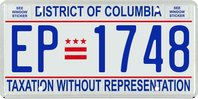 DC license plate EP1748