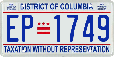 DC license plate EP1749
