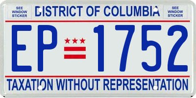 DC license plate EP1752