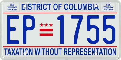 DC license plate EP1755