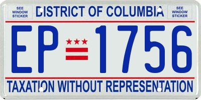 DC license plate EP1756