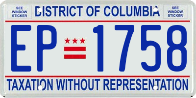 DC license plate EP1758