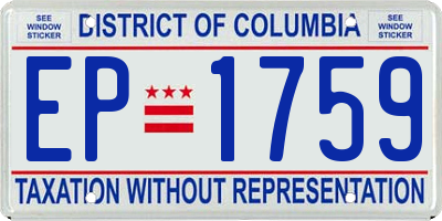 DC license plate EP1759