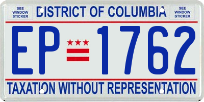 DC license plate EP1762