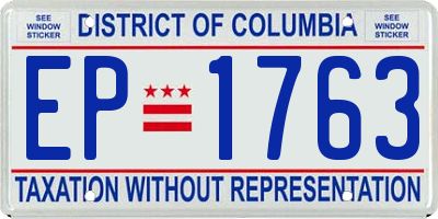 DC license plate EP1763