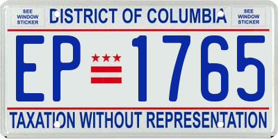 DC license plate EP1765