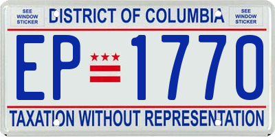 DC license plate EP1770