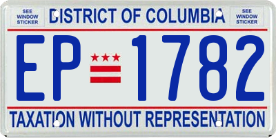 DC license plate EP1782