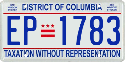 DC license plate EP1783