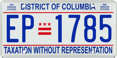DC license plate EP1785