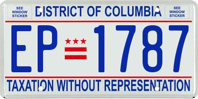 DC license plate EP1787