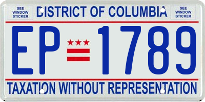 DC license plate EP1789