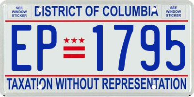 DC license plate EP1795