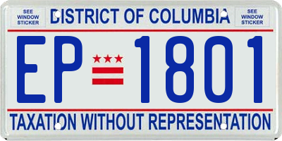 DC license plate EP1801