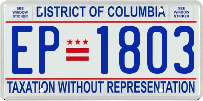 DC license plate EP1803