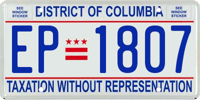 DC license plate EP1807
