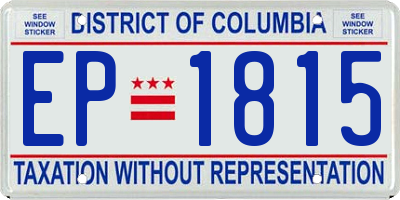 DC license plate EP1815