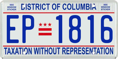 DC license plate EP1816