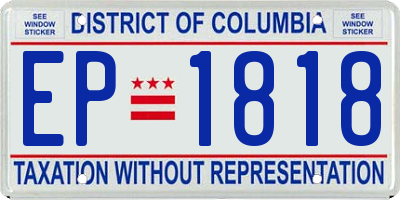 DC license plate EP1818