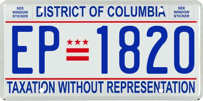 DC license plate EP1820