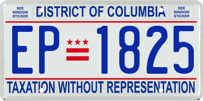 DC license plate EP1825