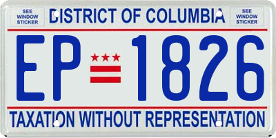 DC license plate EP1826