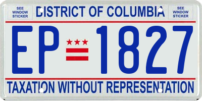 DC license plate EP1827