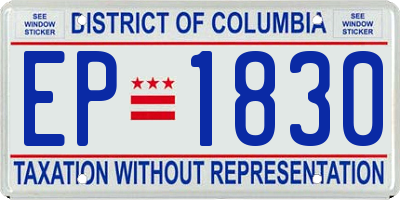 DC license plate EP1830
