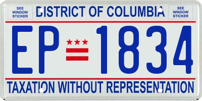 DC license plate EP1834