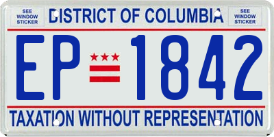 DC license plate EP1842